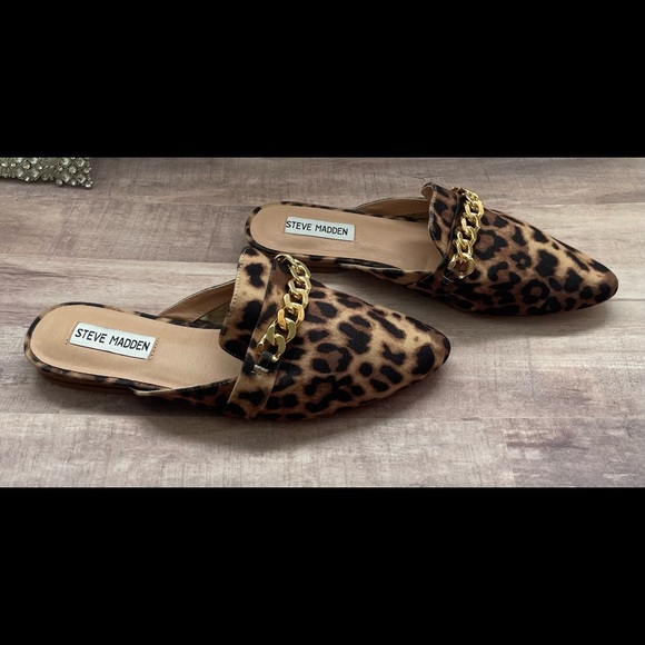 Steve Madden Leopard Mules 8 - Picture 3 of 9